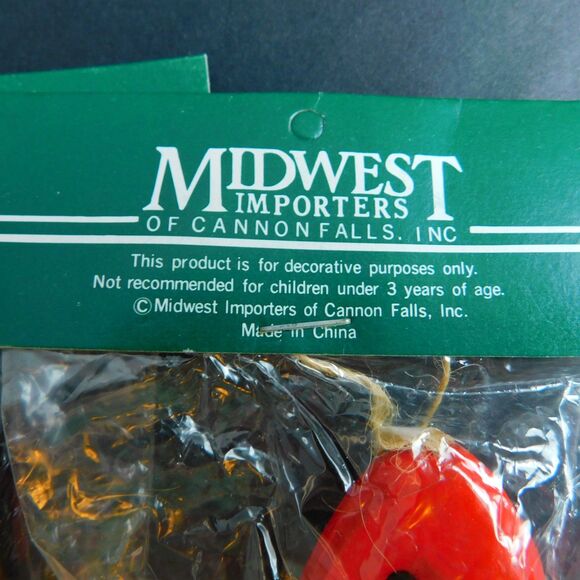 Midwest of Cannon Falls Wood Santa Ornaments Lot of 3 Vintage Carved Long NEW 7" - Picture 3 of 7